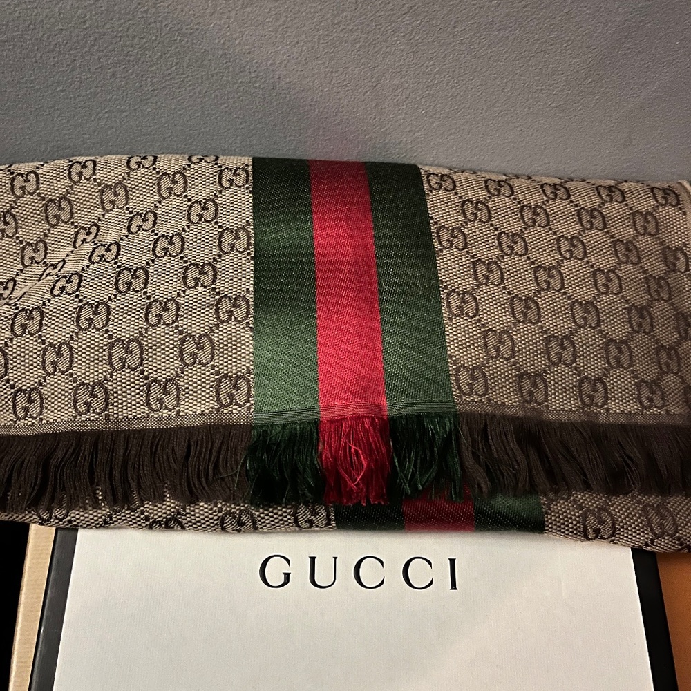 Gucci Monogram Stole Wool